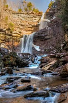 Silky Kaaterskill Falls Foto stock