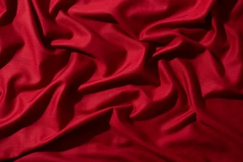 Silky Red Fabric Background Texture. Stock Photos
