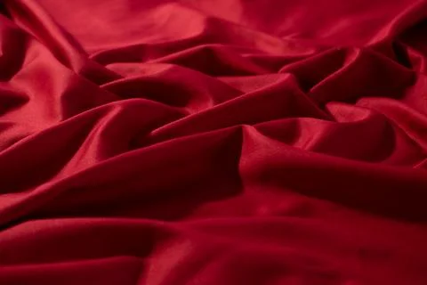 Silky Red Fabric Background Texture. Foto stock