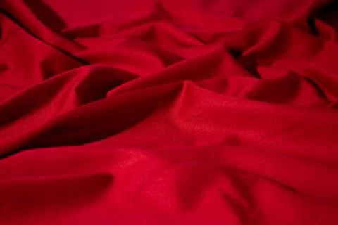 Silky Red Fabric Background Texture. 스톡 사진