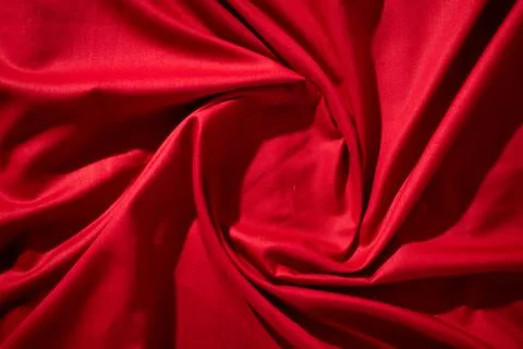 Silky Red Fabric Background Texture. 스톡 사진