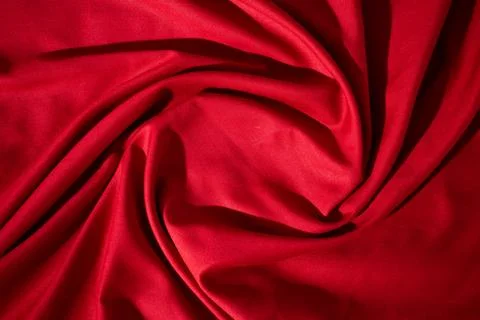 Silky Red Fabric Background Texture. Stock Photos