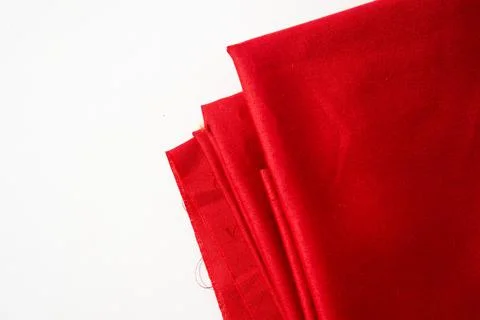 Silky Red Fabric Background Texture. 스톡 사진