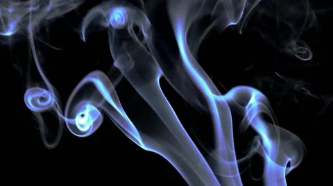 Silky Smoke on Black Background Stock Footage 68875252