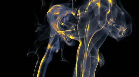 Silky Smoke on Black Background Stock Footage 68875396
