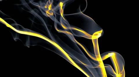 Silky Smoke on Black Background Stock Footage 68877309
