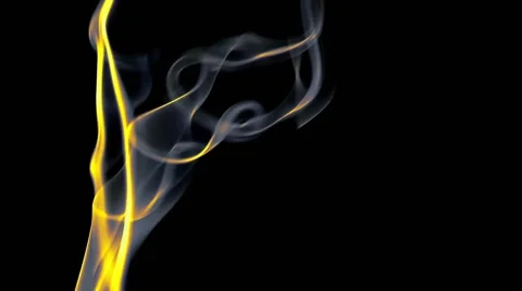 Silky Smoke on Black Background Stock Footage 68877422