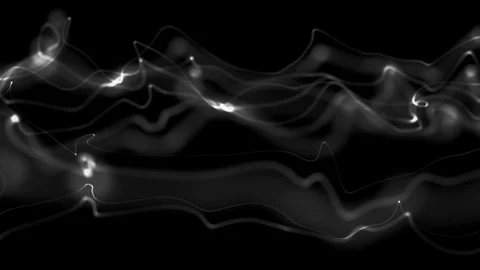 Silky smooth shiny abstract wave in motion on a black background Stock Footage 123407237
