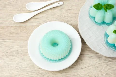 Silky sweet lychee pudding  Foto stock