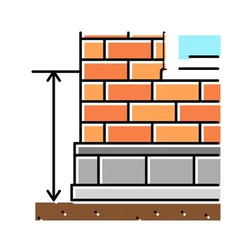 Sill level building structure color icon vector illustration Ilustración de archivo