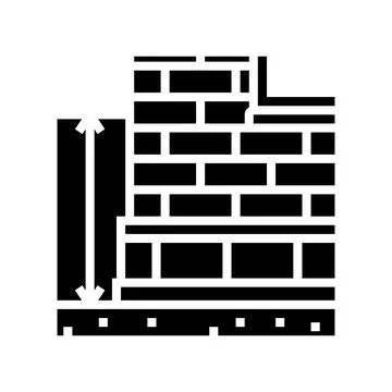 Sill level building structure glyph icon vector illustration Ilustración de archivo