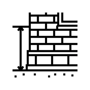 Sill level building structure line icon vector illustration Ilustración de archivo