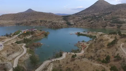 Sille dam drone view Stock Footage 108210906