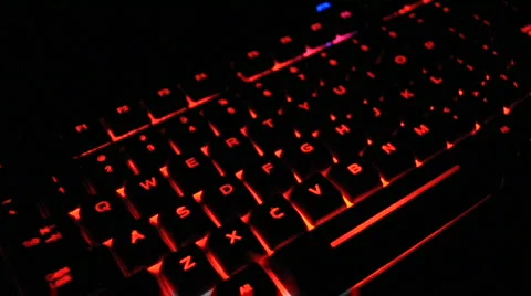 Sillhouette Tech Computer Keyboard Typing Stock Footage 856075
