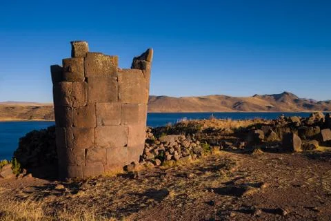 Sillustani in Peru Stock Photos