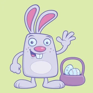 Silly Cartoon Easter Bunny Illustrazione stock