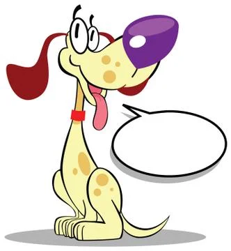 Silly dog sitting Stock Illustration
