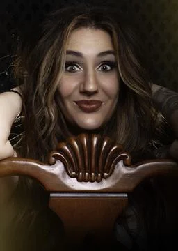 Silly female model Stock Photos
