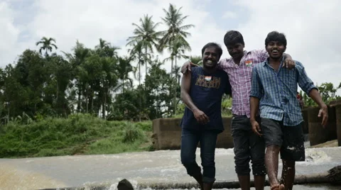 Silly india friends having fun Stock Footage 59821799