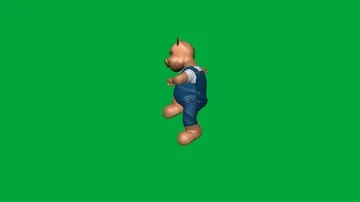 Silly Pig Character Running (Side View): Looping + Matte Video stock 85516528