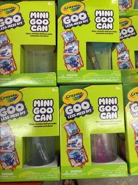 Silly Putty Original Super Bounce Toy Packages on Retail Display close up Stock Photos