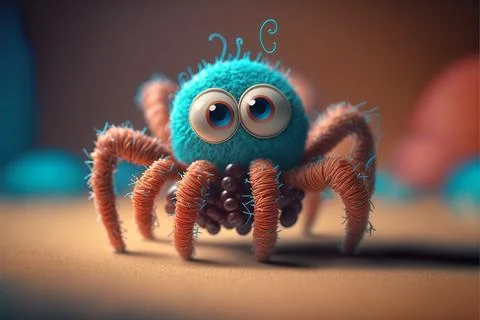 Silly Spider Take a photo Stock Illustration
