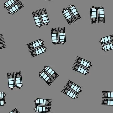 Silo cement concrete vector seamless pattern Illustrazione stock