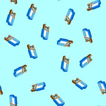 Silo cement isometric icon seamless pattern Illustrazione stock