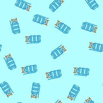 Silo cement production vector seamless pattern Stock Illustration