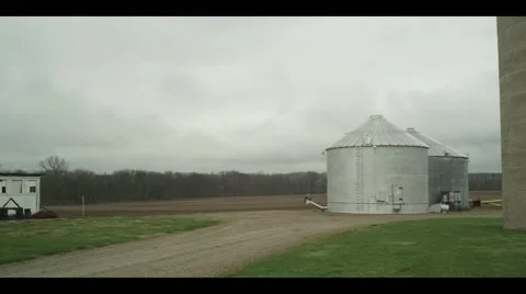 Silo with dark sky 動画素材 47580469