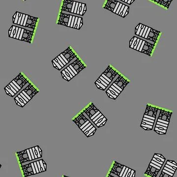 Silo fertilizer vector seamless pattern Stock Illustration