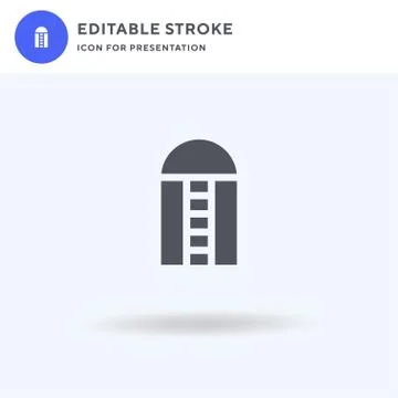 Silo icon vector, filled flat sign, solid pictogram isolated on white, logo i Stock Illustration