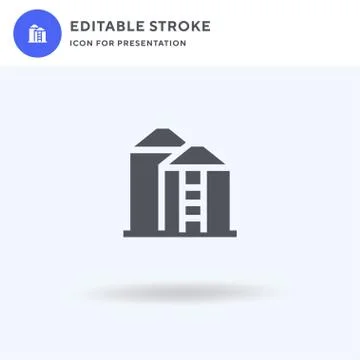 Silo icon vector, filled flat sign, solid pictogram isolated on white, logo i Stock Illustration