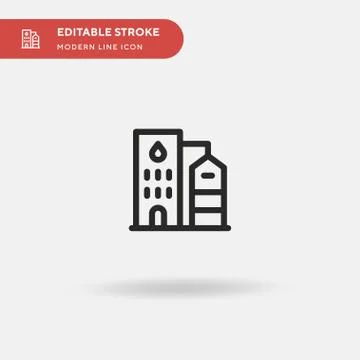 Silo Simple vector icon. Illustration symbol design template for web mobile U Stock Illustration