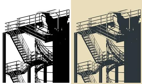 Silo storage close-up Stock Illustration