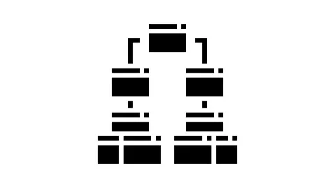 Silo structure seo glyph icon animation Stock Footage 326150028