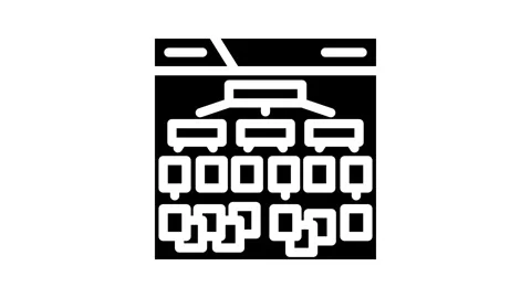 Silo structure seo glyph icon animation Stock Footage 326740962