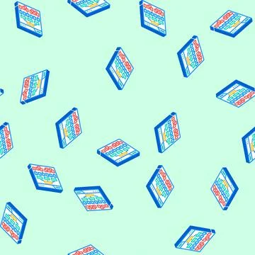 Silo structure seo isometric icon seamless pattern Stock Illustration
