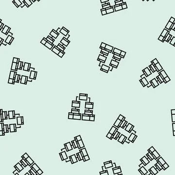 Silo structure seo line seamless pattern Illustrazione stock