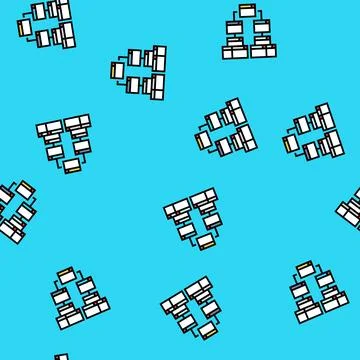 Silo structure seo vector seamless pattern Illustrazione stock
