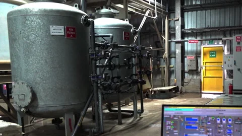 Silo system control room Video stock 310049631