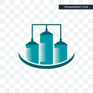 Silo vector icon isolated on transparent background, silo logo design Stock Illustration