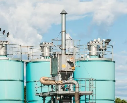 Silos for lime Stock Photos