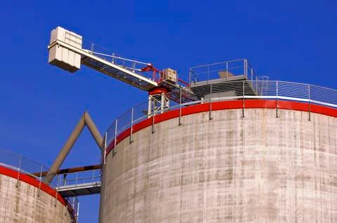 Silos under construction Stock Photos