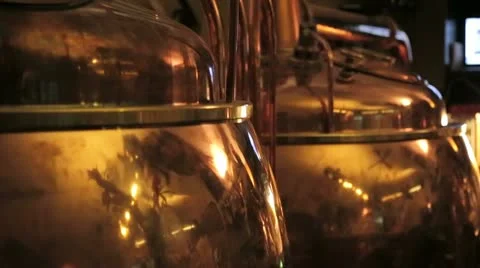 Silos used on fermentation of beer Stock Footage 12592720