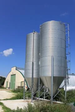 Silot for storing grain Stock Photos