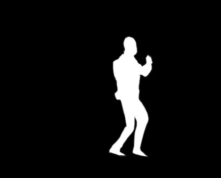 Silouette dancer walk  Stock Footage 948711