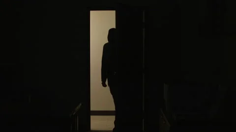 Silouette Door Opening Stock Footage 63246435