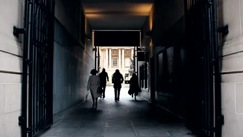 Silouette Man Walks To Camera Stock Footage 237258993