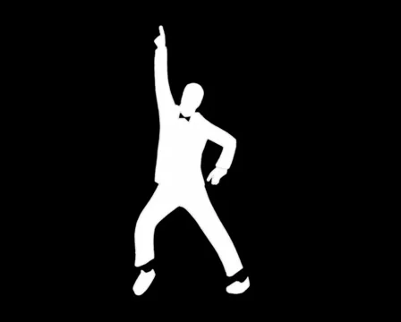 Silouette rocken roll dancer Stock Footage 948710